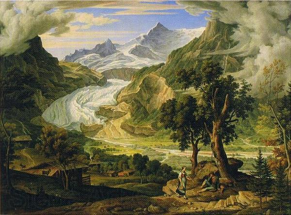 Joseph Anton Koch Grindelwald Glacier in the Alps.